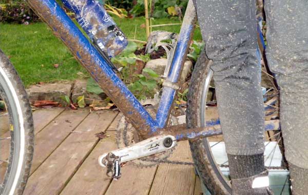 Dreckiges Crossrad, Biken im Herbst